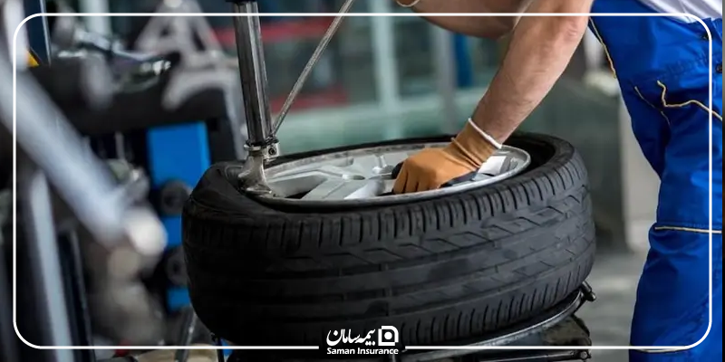 جبران ترکیدگی لاستیک با بیمه